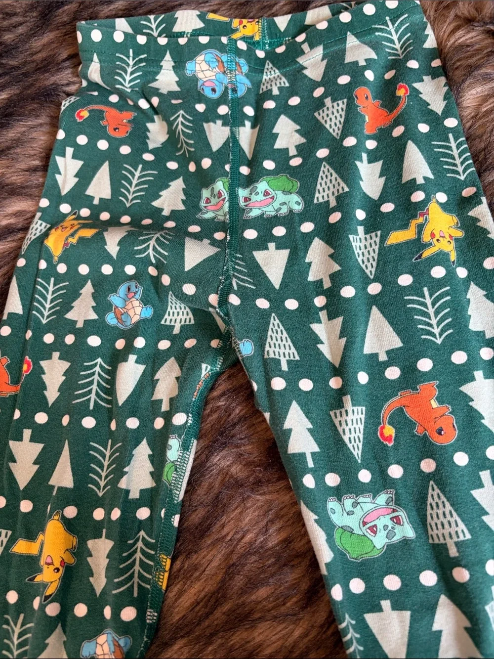 Hanna Andersson 100% Organic Cotton Pokemon Christmas Print Pajama Pants Size 8